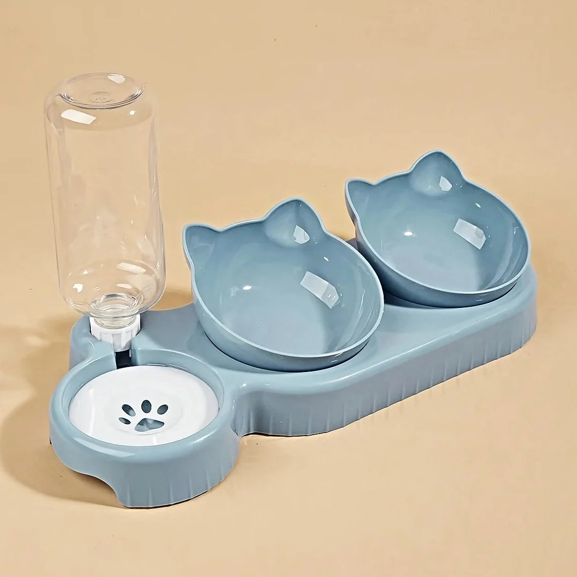 3 In 1 Cat Bowls With Water Feeder