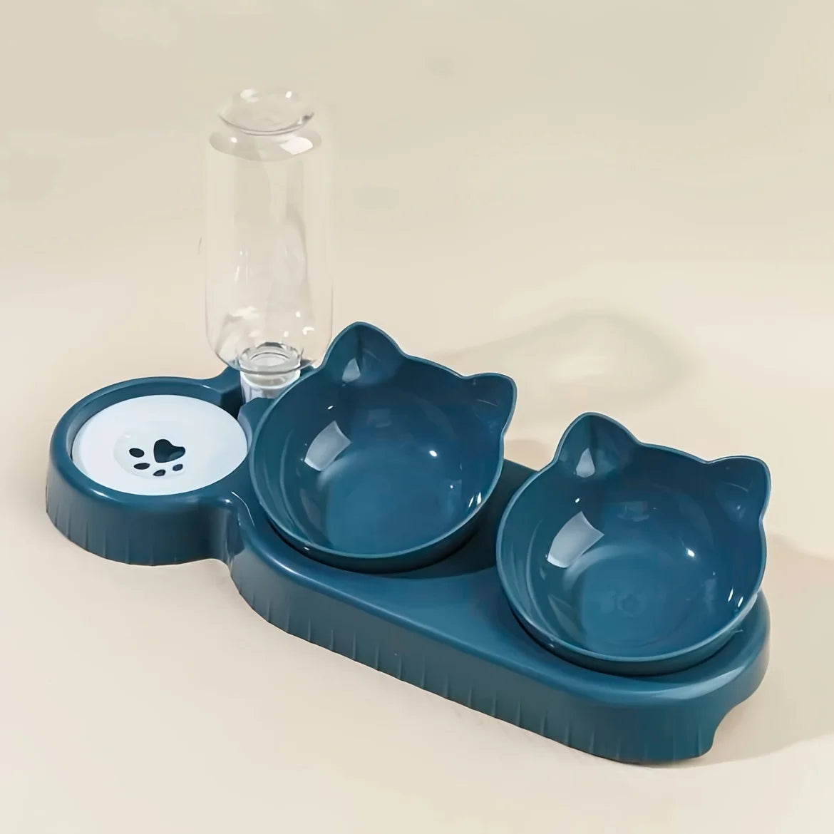 3 In 1 Cat Bowls With Water Feeder