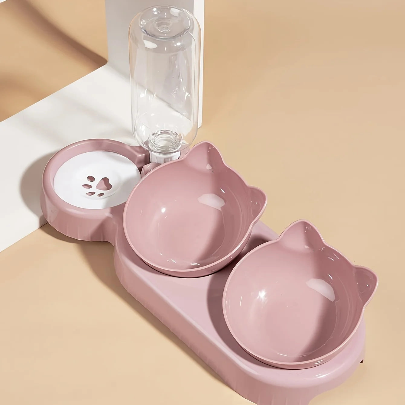 3 In 1 Cat Bowls With Water Feeder