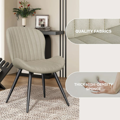 Set of 2 Modern Upholstered Dining Chairs with Cushions – Ergonomic & Durable Seating for Dining Room or Kitchen