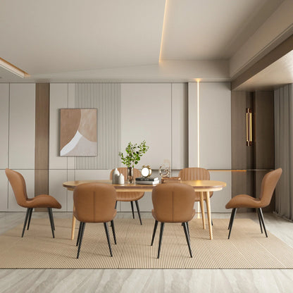 Set of 2 Modern Upholstered Dining Chairs with Cushions – Ergonomic & Durable Seating for Dining Room or Kitchen