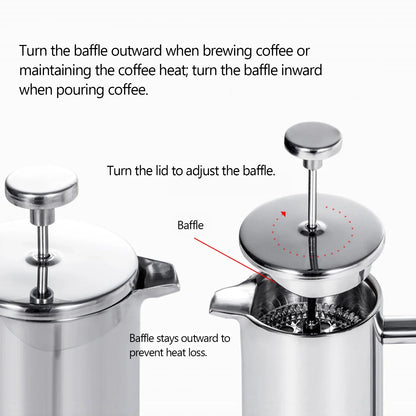 Stainless Steel French Press Coffee Maker