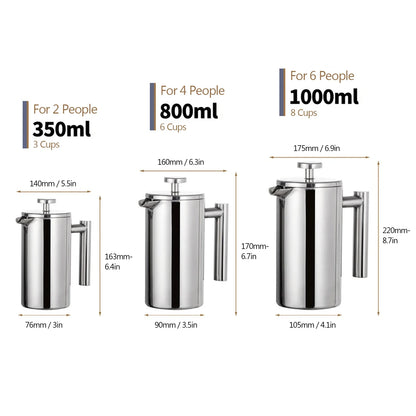 Stainless Steel French Press Coffee Maker